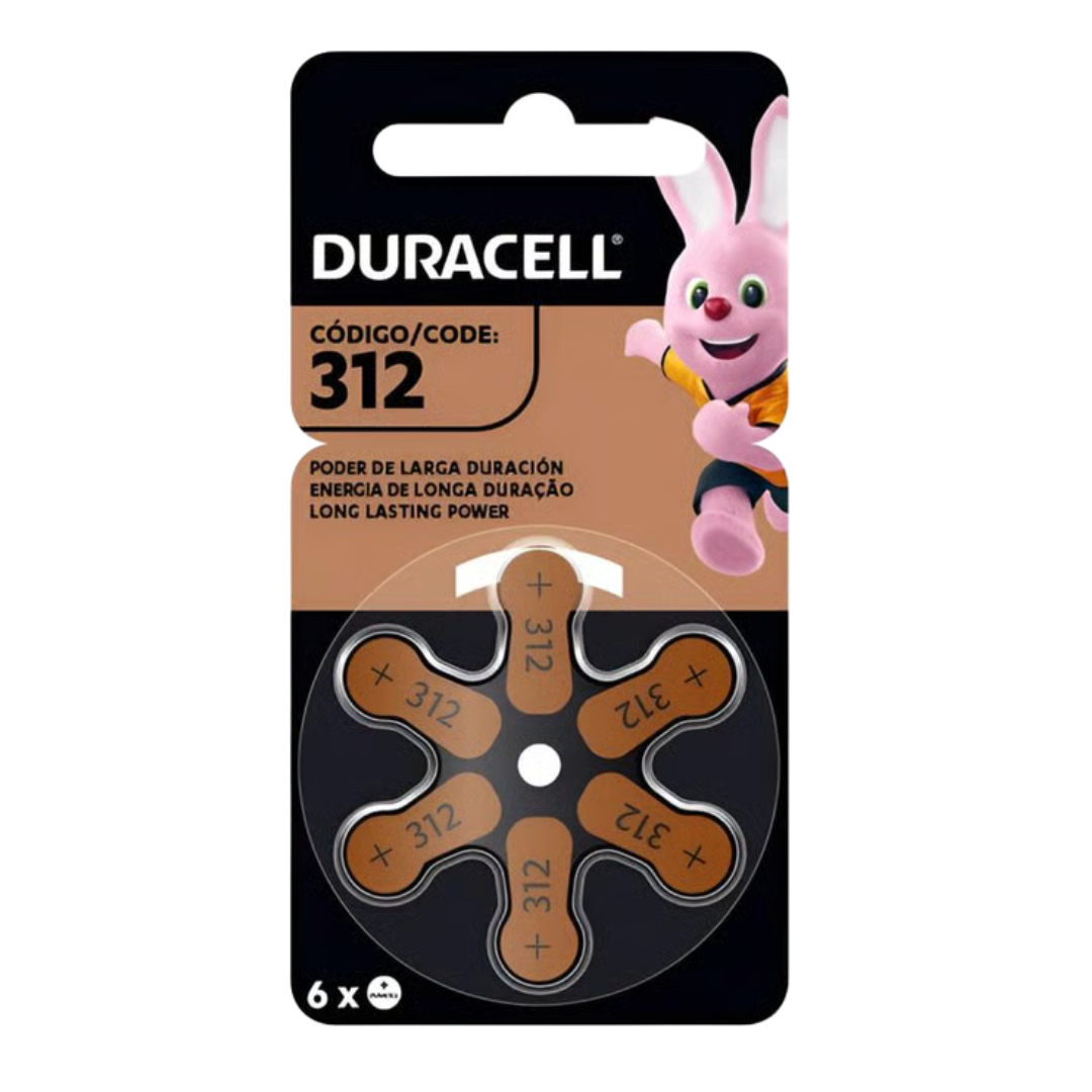 Pilas Duracell 312 </br> Pack de 6